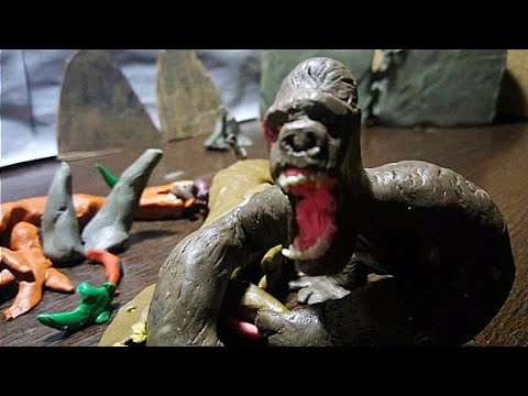 Видео: King Kong/Plasticine Animation|.Кинг Конг/Пластилиновый короткометражный фильм.#кингконг #анимация