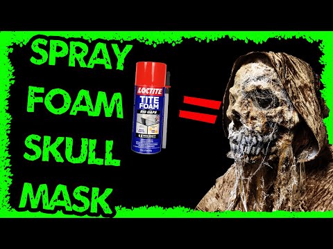 Видео: маска-череп из аэрозольной пены