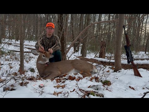 Видео: Последний день охоты с винтовкой | Выслеживание оленя на общественной земле в южной зоне Нью-Йорка