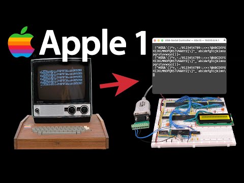 Видео: Запуск программного обеспечения Apple 1 на макетной плате (Возмон)
