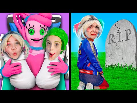 Видео: ХАРЛИ И ДЖОКЕР от РОЖДЕНИЯ до СМЕРТИ за 24 ЧАСА! Попали к Сандропу и Мундропу в детский сад!