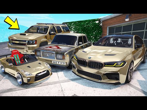 Видео: УГНАЛ КУЧУ ЗОЛОТЫХ ЧИТ ТАЧЕК И МОНСТР ТРАК ЗА 180 СЕКУНД! БИТВА ВОРОВ ГТА 5!