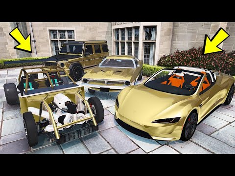 Видео: УГНАЛ КУЧУ ЗОЛОТЫХ ЧИТ ТАЧЕК ЗА 180 СЕКУНД! БИТВА ВОРОВ ГТА 5! ОБЗОР МОДА В GTA 5!