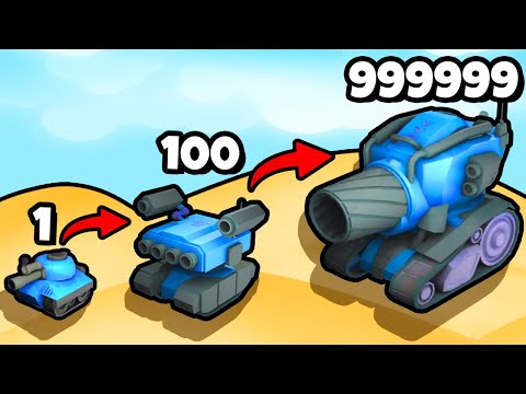 Видео: ЭВОЛЮЦИЯ СИЛЫ ТАНКА, МАКСИМАЛЬНЫЙ УРОВЕНЬ! | Merge Tank Master