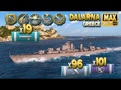 Видео: Эсминец Даларна: последний выживший на карте Греции - World of Warships