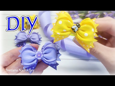 Видео: Яркие детские бантики на первые хвостики! DIY / МК Бантики для малышек!