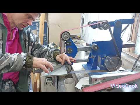 Видео: Делаю нож на гриндере КМТ 2000.