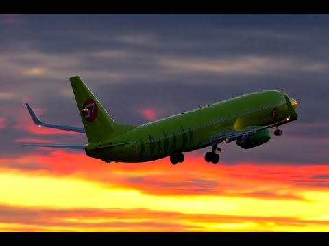 Видео: Перелет пассажиром на рейсе Домодедово (UUDD) - Сочи (URSS) S7 1027 Boeing 737-800 - MSFS 2020