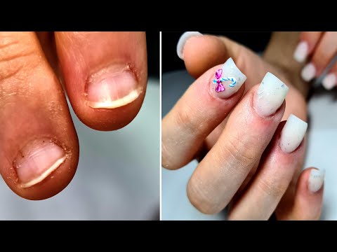 Видео: МОДЕЛЬ в работе ❤ СЛОЖНАЯ КУТИКУЛА ❤ наращивание ❤