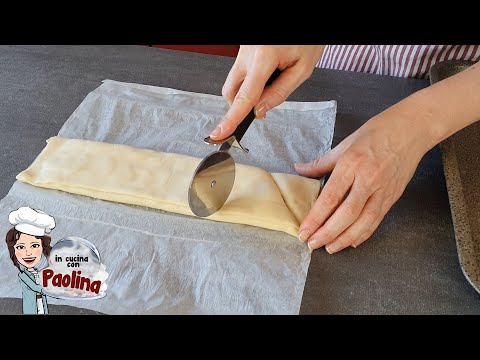Видео: Слоеное тесто с начинкой. Быстрая и простая идея аперитива из слоеного теста.