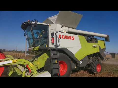 Видео: Новый Claas Trion 650, двигун Cummins 354 к.с.,клавішний із системою обмолота APS