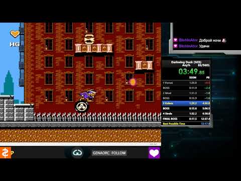 Видео: Спидран Darkwing Duck (NES) by GreyGurd in 12:31