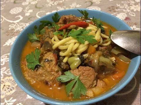 Видео: ЛАГМАН В КАЗАНЕ НА КОСТРЕ