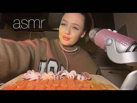 Видео: АСМР СЁМГА 🍣 / итинг 😋