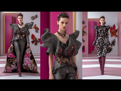 Видео: Скиапарелли вдохновлена ​​сюрреалистической высокой модой для создания эффектных нарядов осени/зи...