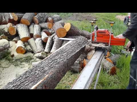 Видео: Сколько стоит куб досок?? / Пилорама из бензопилы в действии