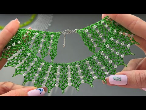 Видео: Сяюча зелена силянка з бісеру та рубки 💚 Майстер-клас
