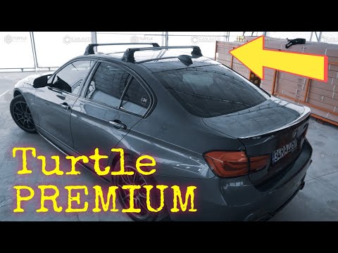 Видео: Turtle Air-3 premium, поперечины на крышу тартл премиум, багажник на крышу со штатными местами