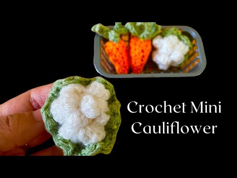 Видео: Урок по вязанию мини-цветной капусты крючком | Вязание мини-овощей крючком