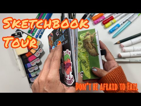 Видео: Экскурсия по скетчбуку — размышления о моих рисунках и каракулях в смешанной технике #искусство #...