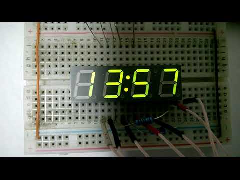 Видео: Внеплановый#3 часовой LED индикатор с градусом.