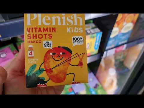 Видео: Plenish shots kids with mango and berry. О витаминах детям и взрослым 