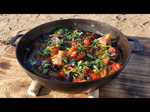 Видео: Жареная говядина с овощами по- восточному # Fried beef with vegetables in the style