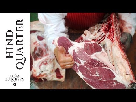 Видео: Говяжья задняя четверть | Профессиональная мясная лавка крупным планом