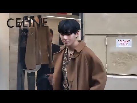 Видео: Элегантный момент шопинга Тэхёна в бутике Celine в Париже 2025