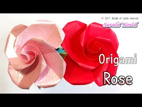Видео: Оригами -  ро́за,  цвето́к ро́зы