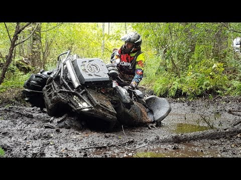 Видео: ГРЯЗЕМЕС Прыжки через болото CFMOTO X8 на резине 30`Gorilla попал в яму
