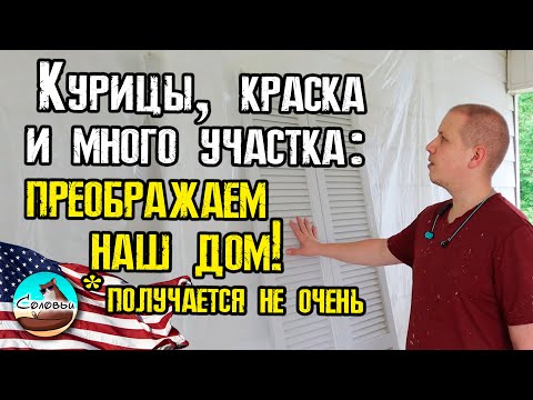Видео: Курицы, краска и много участка: преображаем наш дом! (Получается не очень)