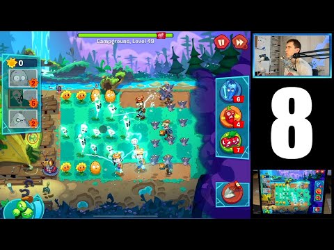 Видео: Прохождение Plants vs Zombies 3: Welcome to Zomburbia - Campground Level 43-49 (iOS, Android 2024)