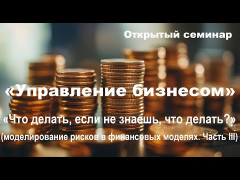 Видео: ЧТО ДЕЛАТЬ, ЕСЛИ НЕ ЗНАЕШЬ, ЧТО ДЕЛАТЬ? (Моделирование рисков в финансовых моделях) Часть III.