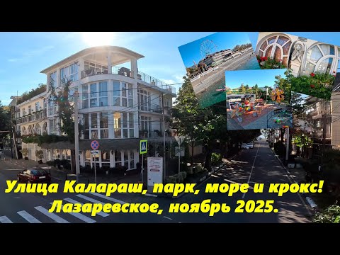 Видео: Улица Калараш,парк,,море и крокс!!! Лазаревское в ноябре 2025.🌴ЛАЗАРЕВСКОЕ СЕГОДНЯ🌴СОЧИ.