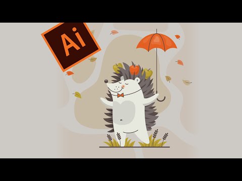 Видео: Как нарисовать ёжика в Adobe Illustrator. Нарисует даже начинающий!