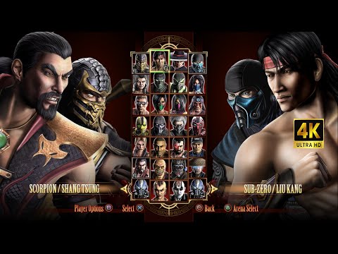 Видео: Игра за Scorpion & Shang Tsung в Mortal Kombat Komplete Edition на PS3 Expert в 4K