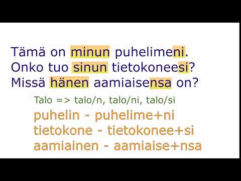Видео: Притяжательные суффиксы (-ni, -si, -nsa...)