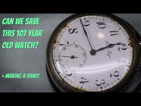 Видео: Реставрация карманных часов 1916 года — и изготовление стрелки!