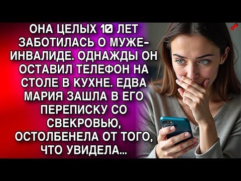 Видео: ОНА ЦЕЛЫХ 10 ЛЕТ ЗАБОТИЛАСЬ О МУЖЕ ИНВАЛИДЕ  ОДНАЖДЫ ОН ОСТАВИЛ ТЕЛЕФОН НА СТОЛЕ В КУХНЕ