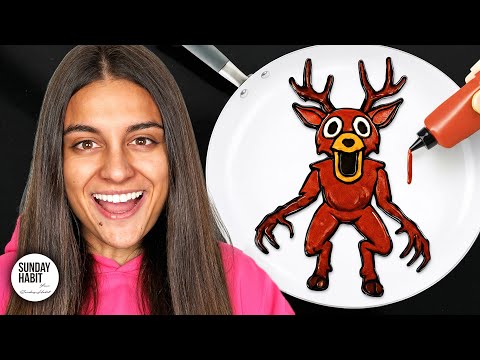 Видео: 99 НОЩИ В ГОРАТА PANCAKE ART CHALLENGE
