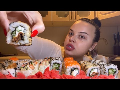 Видео: Мукбанг — Суши 🍣 Роллы 🍱 — ВОДКА🥃