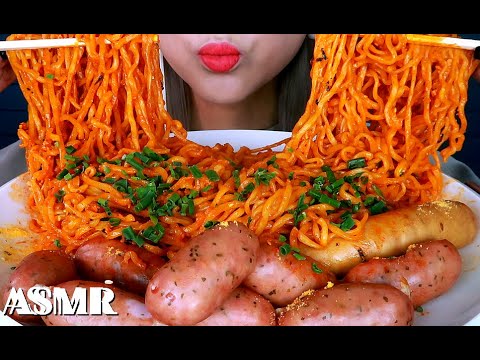 Видео: SUB)сыр огненная лапша X4вызов асмр мукбанг