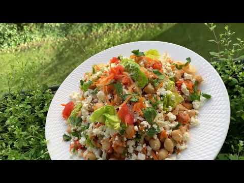 Видео: Սիսեռով  Գունագեղ Աղցան  Անչափ համեղ/ Салат с нутом и овощами/Salade de pois chiches