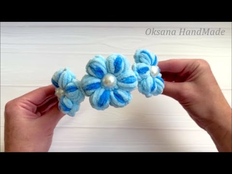 Видео: ❤️ Объемный цветок крючком в два цвета. Это очень красиво!