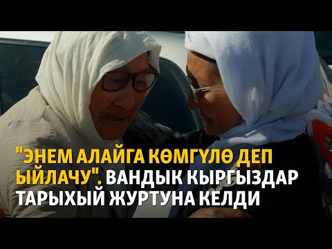 Видео: "Энем Алайга көмгүлө деп ыйлачу". Вандык кыргыздар тарыхый журтуна келди