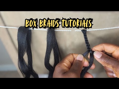 Видео: Как плести бокс-брейды, часть 1 / метод плетения снизу / уроки по плетению бокс-брейдов для начин...
