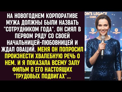 Видео: На корпоративе мужа я вместо речи показала залу фильм о его настоящих "подвигах" — и все ахнули.