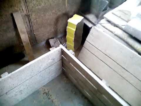 Видео: Вариант заливки арболита,опилкобетона блочным способом.