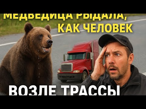 Видео: Медведица рыдала как человек возле трассы — дальнобойщик остановился и похолодел от увиденного